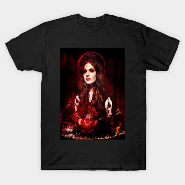 Cristina Scabbia Lacuna Coil Inspired Artwork T-Shirt by FrozenMistress